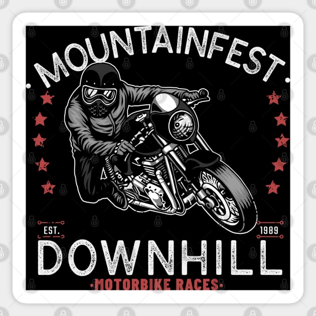 Mountainfest Downhill Motorbike Race Graphic Motorcycle Sticker by DS Athletics - Gifts & Gear